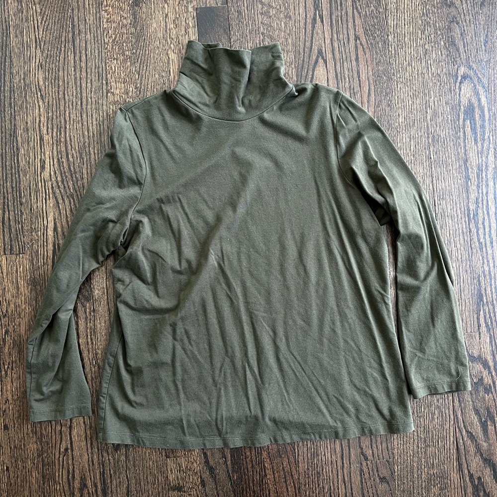 Olive Green Turtleneck Long Sleeve - great on its own or layering
